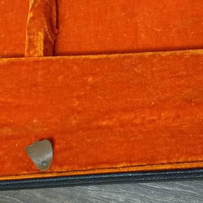 Vintage Fender Precision/Jazz Bass Hardcase 60's 70's- Black/Orange image 7