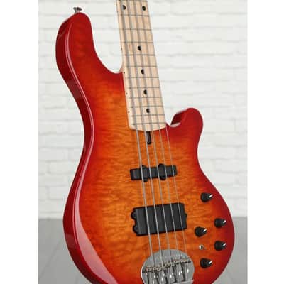 Lakland USA 55-94 Deluxe Quilted Maple Bass Guitar - Cherry Sunburst (Open Box) image 4
