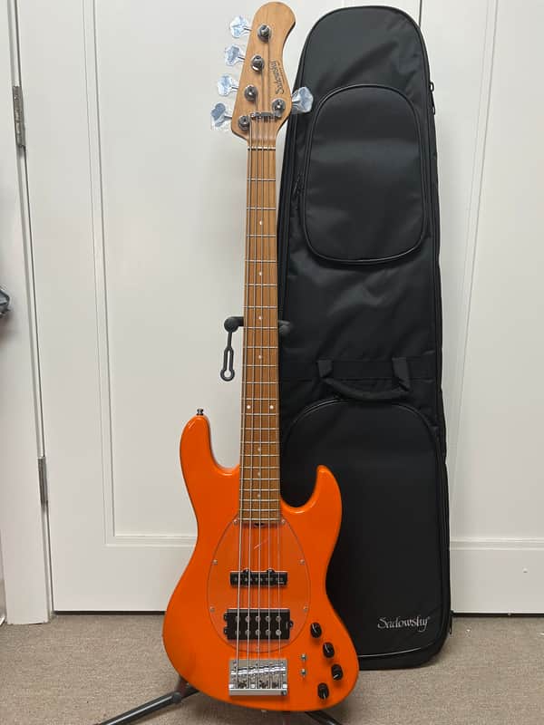 Sadowsky MetroExpress 21 Fret Vintage M/J Bass 5 String Maple Fretboard - Candy Apple Orange image 1