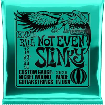 Ernie Ball Not Even Slinky Nickel Wound Electric Guitar Strings - 12-56 Gauge