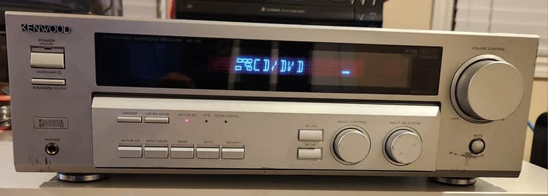 Kenwood Kenwood VR-716 A/V receiver with Dolby Digital EX, DTS and Pro Logic II 2003 - Grey metal image 1