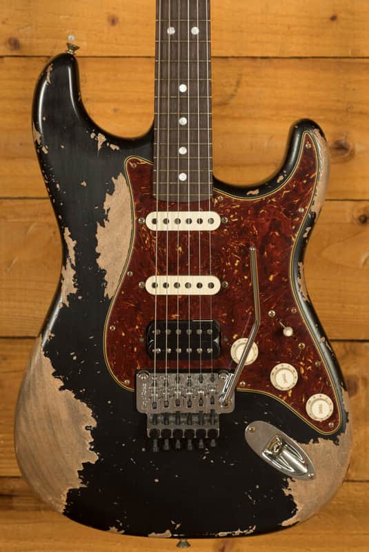 Fender Custom Shop 69 HSS Strat | Super Heavy Relic Black image 1