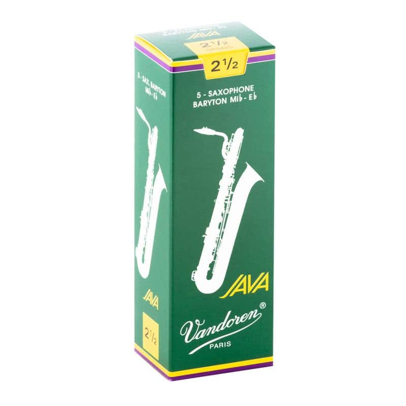 Vandoren SR3425 Reeds, Vandoren, Baritone Sax, Java, Strength 2.5, 5ct image 1