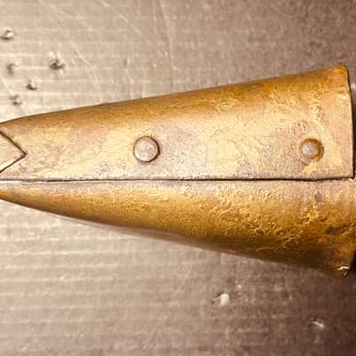 Vintage WFL (Ludwig) Chicago Cowbell & Wood Block With Stamped Nickel Holder (Shiny & Clean) 40’s - 50’s image 8
