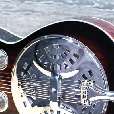 Recording King RR-36-VS Maxwell Roundneck Resonator Gloss Sunburst Guitar image 7