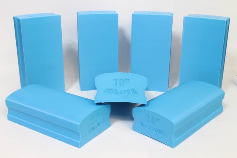 Set of 7 Guitar Fretboard Radius Sanding Blocks (150mm long) image 1