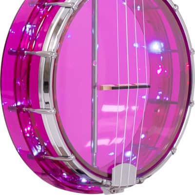 Gold Tone Light-Up Little Gem Concert Banjolele, Amethyst image 2
