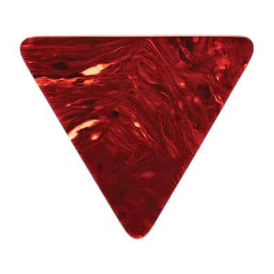 Celluloid Brown Tortoise Guitar Or Bass Pick - 0.96 mm Heavy Gauge - Premium Made In USA - 355 Large Triangle Shape - 6 Pack