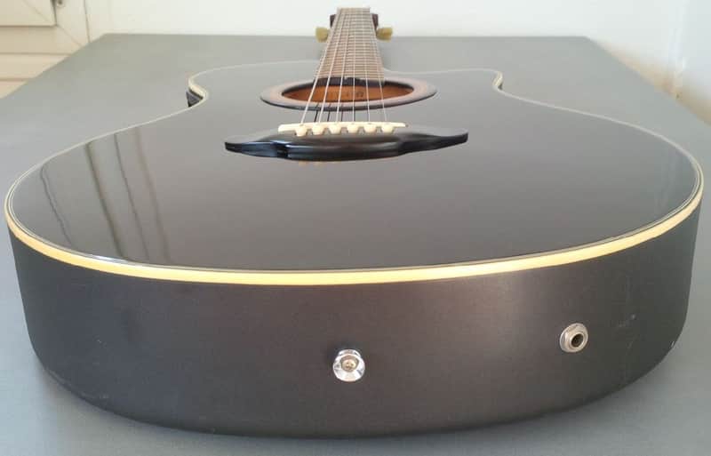 Yamaha APX-6C Black Cutaway Electro Acoustic Guitar (1994) | Reverb