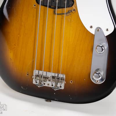 1957 Fender Precision Bass with Maple Fretboard Sunburst image 12