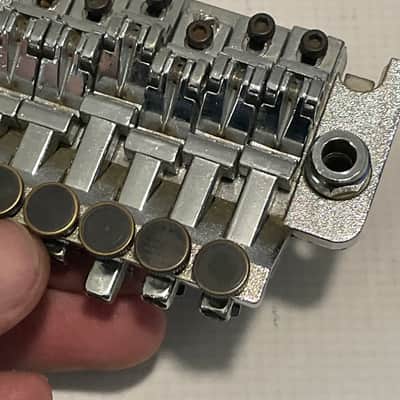 1980's Kramer Model Guitars Chrome Floyd Rose II Licensed Tremolo Guitar Bridge image 13