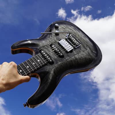 Schecter DIAMOND SERIES California Classic - Charcoal Burst  6-String Electric Guitar w/  Hard Case (2023) image 1