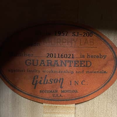 NEW! Gibson Acoustic 1957 SJ-200 Acoustic Guitar Murphy Lab Light Aged - Vintage Sunburst - Custom Shop - Authorized Dealer - 4.5 lbs G06824 image 7