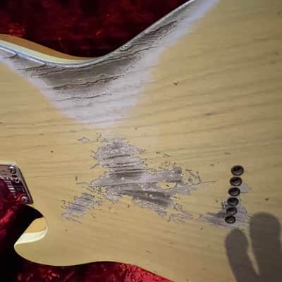 Fender télécaster 2021 - Fender MBD Limited 1952 Telecaster Humbucker Heavy Relic Nocaster Blonde image 8