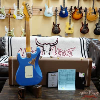 Fender Custom Shop 1962 Stratocaster Hand-Wound Pickups AAA Dark Rosewood Slab Board Heavy Relic Lake Placid Blue 7.90 image 10