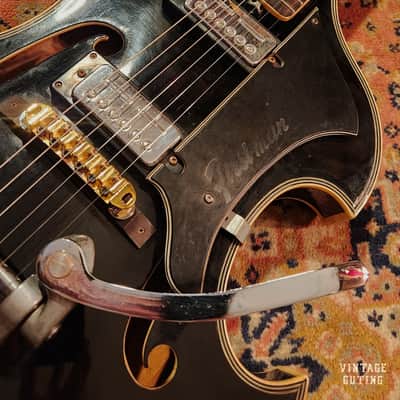 1967 Firstman Liverpool Special Black w/ Gigbag | Teisco-Made, Hollow Body, Japan Vintage image 7