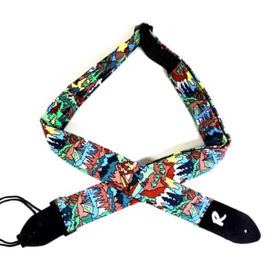 Mountains Guitar Strap-Great Outdoors National Park Tent Guitar Strap -Camping Guitar Strap- Double Padded - Universal Guitar Strap image 3