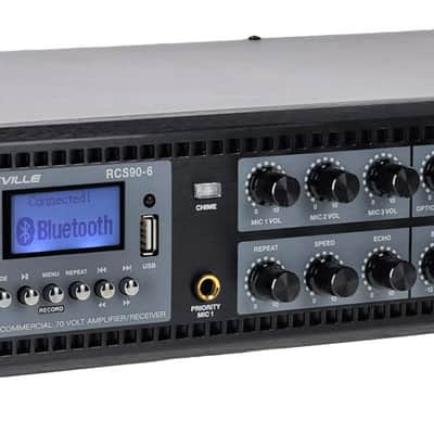 Rockville RCS90-6 90 Watt 6 Zone 70v Commercial/Restaurant Amplifier/Bluetooth image 2