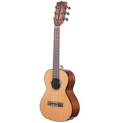 Kala Brand Solid Cedar & Acacia 6-String Tenor Ukulele image 3