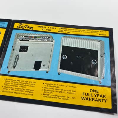 1967 Kustom Catalog Brochure Combo Organ Case Candy image 4