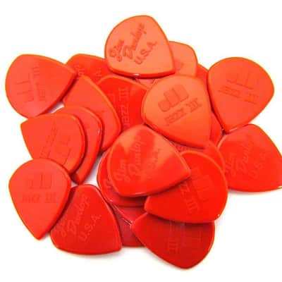 Dunlop Guitar Picks  Jazz III   Nylon  Sharp Tip  Red  24 Pack  47R3N image 1