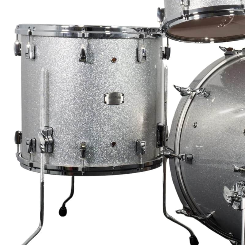 YAMAHA Absolute Hybrid Maple 18 inch Floor Tom, Silver Sparkle , NEW AMF1816-SLS image 1