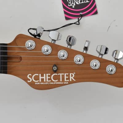 Schecter USA Sunset Custom-II HSS Guitar Tiger Eye Satin image 10