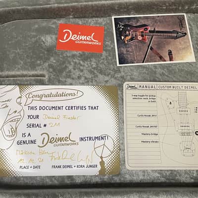 Deimel Firestar Open Pore Black Finish w/ Novak Pickups NEW (Authorized Dealer) image 19