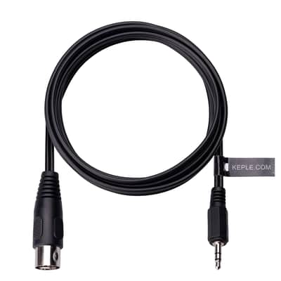 5-DIN MIDI to 3.5mm AUX TRS Jack Audio Cable, 5 pin to 3.5mm Stero Plug Compatible with Smartphones, PC notebooks, Ampifiers, HI-FI soundsystems, Supports Analog Sound Signal (L/R + Mass) 1m image 2