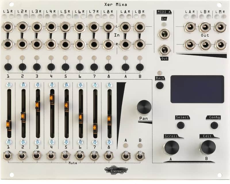 Noise Engineering Xer Mixa Stereo Mixer Eurorack Module - Silver image 1