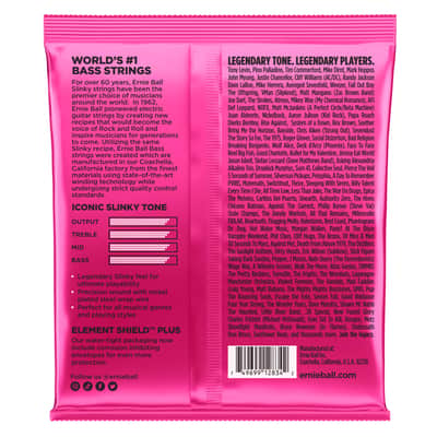 Ernie Ball 2834 Super Slinky Nickel-Wound Electric Bass Strings, 45-100 image 4