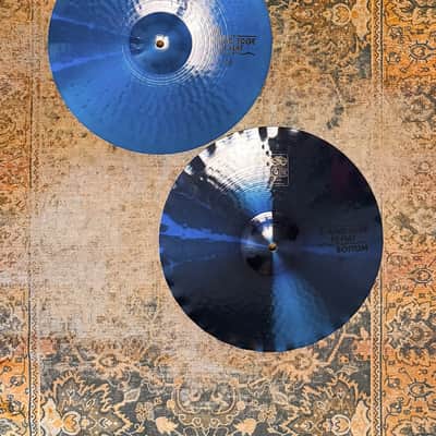 Unique Paiste ONE Of A KIND Custom Blue 2002 15" Sound Edge Hihats, 19" Crash, 20" Crash SET... With Black Labels!!!!!!! image 6