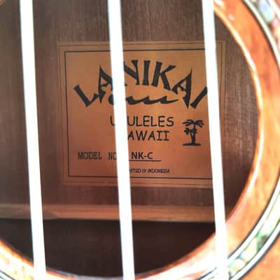 Lanikai NK-C Ukulele, Custom Series Solid Koa, Abalone Inlays, Case image 3