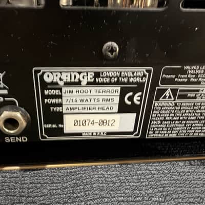 Orange TT15JR Signature #4 Jim Root Terror 15-Watt Guitar Amp Head 2012 - 2018 - Black image 3