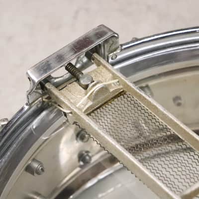Rogers "7-Line" Dyna-Sonic 5x14" Brass Snare Drum "Beavertail" Lugs Vintage 1960's image 16