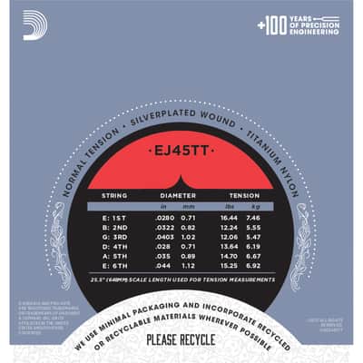 D'Addario EJ45TT Titanium Pro Arte, Normalv - Classic Guitar Strings image 3