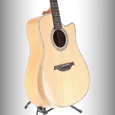 BC Rich 6-string Acoustic-electric with Maple Top, Maple Back and Sides, Flame Maple, Pro Setup (S1) (00053) image 4