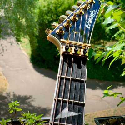 ESP Edwards Arrow Head, Alexi Laiho Signature, Black with Yellow Stripe image 11