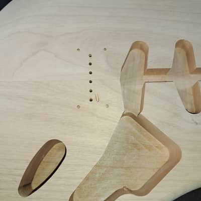 Unfinished Alder SSS Hardtail guitar body - fits Fender Strat Stratocaster necks J2517 image 2