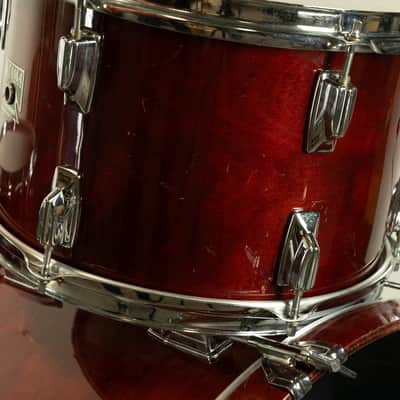 1980s Tama Cherry Wine 14x22 8.5x13 and 16x16 Drum Set image 7