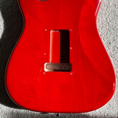 Fender Rarities Series Flame Ash Top American Original '60s Stratocaster Body Plasma Red Burst image 2