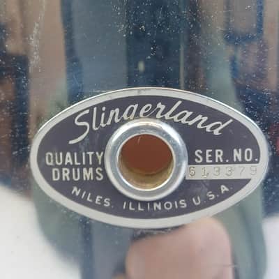 Slingerland 12x12"Chrome Over Wood Power Mega-Tom Magnum Vintage 5ply Maple Drum image 2