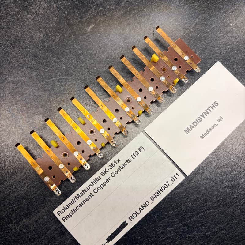 ORIGINAL Roland Replacement 12P Copper Contacts (043H007) for Jupiter-8, Jupiter-6, Juno-6, Juno-60, System-100M, etc image 1