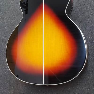 Takamine GB72CE BSB G Series Jumbo Cutaway Acoustic/Electric Bass 2010s - Gloss Brown Sunburst with Flame Maple Back and Sides image 12