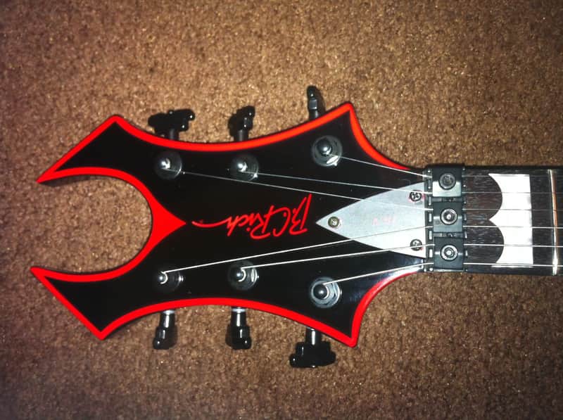 BC Rich JR V ICON EMG 81 RED BEVEL Electric Guitar 24 FRET Tremolo