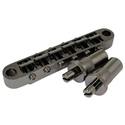 GOTOH GE103B-T Guitar Bridge with large metric posts Cosmo Black image 1