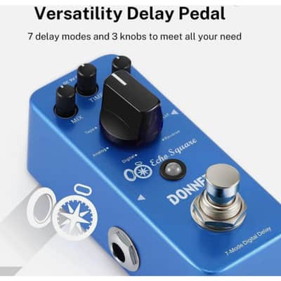 Echo Square Mini Delay Pedal – 7 Modes Analog, Tape, Reverse, Mod, LoFi & Sweep Delay Effects image 2