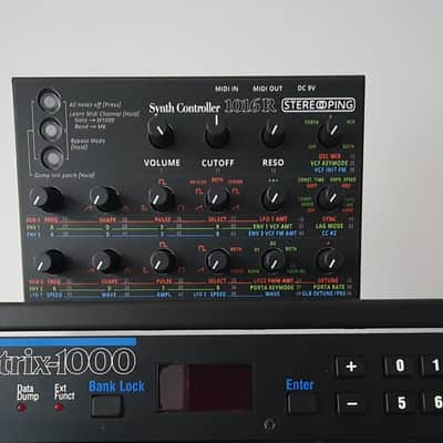 Oberheim Matrix 1000 (new 1.21 OS) with Stereoping MIDI controller