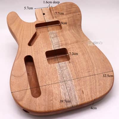 left hand TL okoume wood electric guitar body guitar barrel image 5