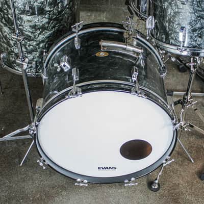 Leedy Late 50s/Early 60s 3 Piece Drum Kit (13/16/20) in Black Diamond Pearl image 11